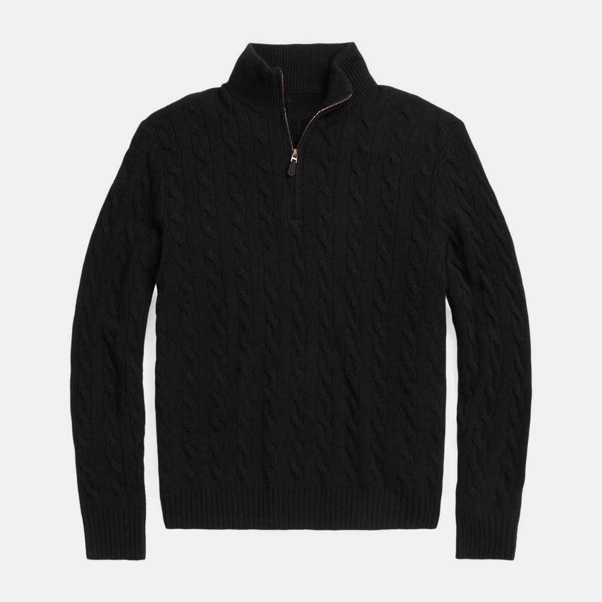 Strickpullover aus Woll-Kaschmir mit Zopfmuster